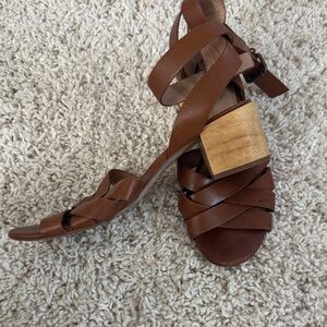 Madewell Brown Strappy Heels